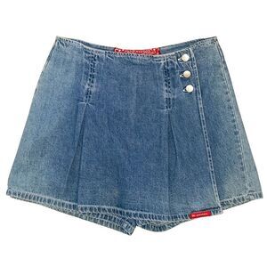 Vintage Y2K No Excuses Denim Jean Skort Size 9/10